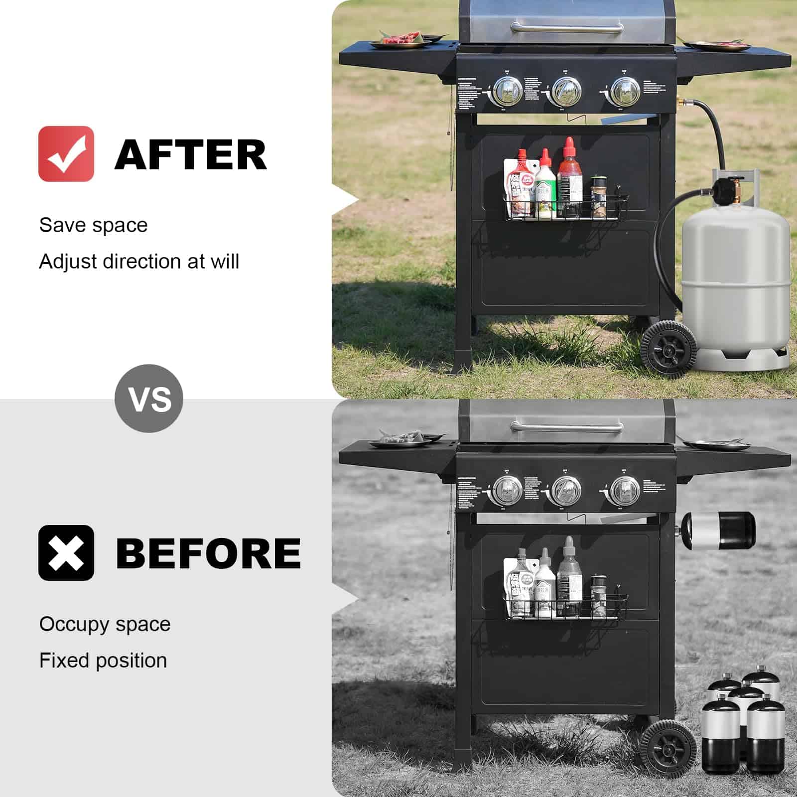 Adaptador de Propano AUTATUE Manguera de Goma Negra 1 lb a - Imagen 6