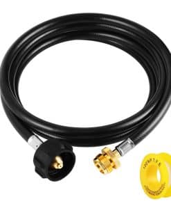 Adaptador de Propano y Manguera de Goma Negra AUTATUE 1 lb
