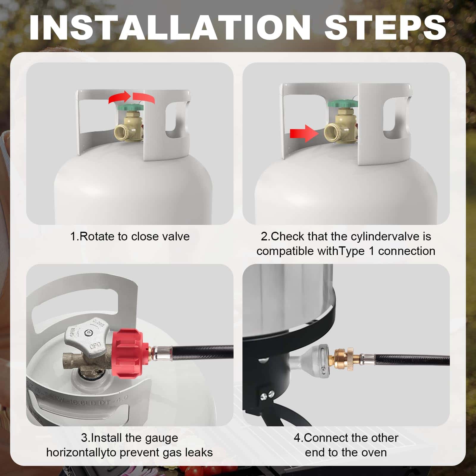 Adaptador de Propano con Manguera de Acero Inoxidable - Imagen 8