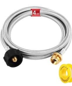 Adaptador de Propano con Manguera de Acero Inoxidable