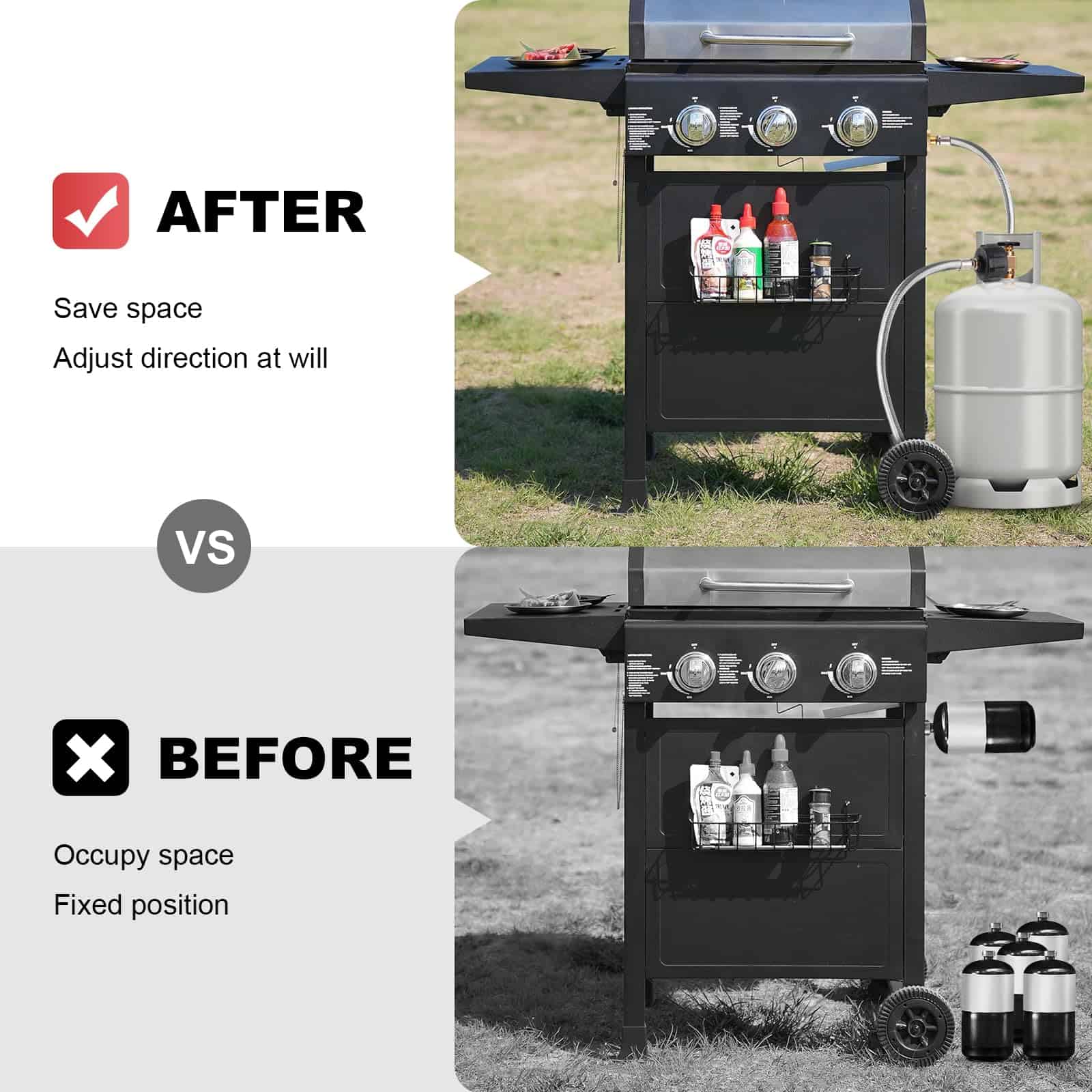 Adaptador de Propano con Manguera de Acero Inoxidable - Imagen 6