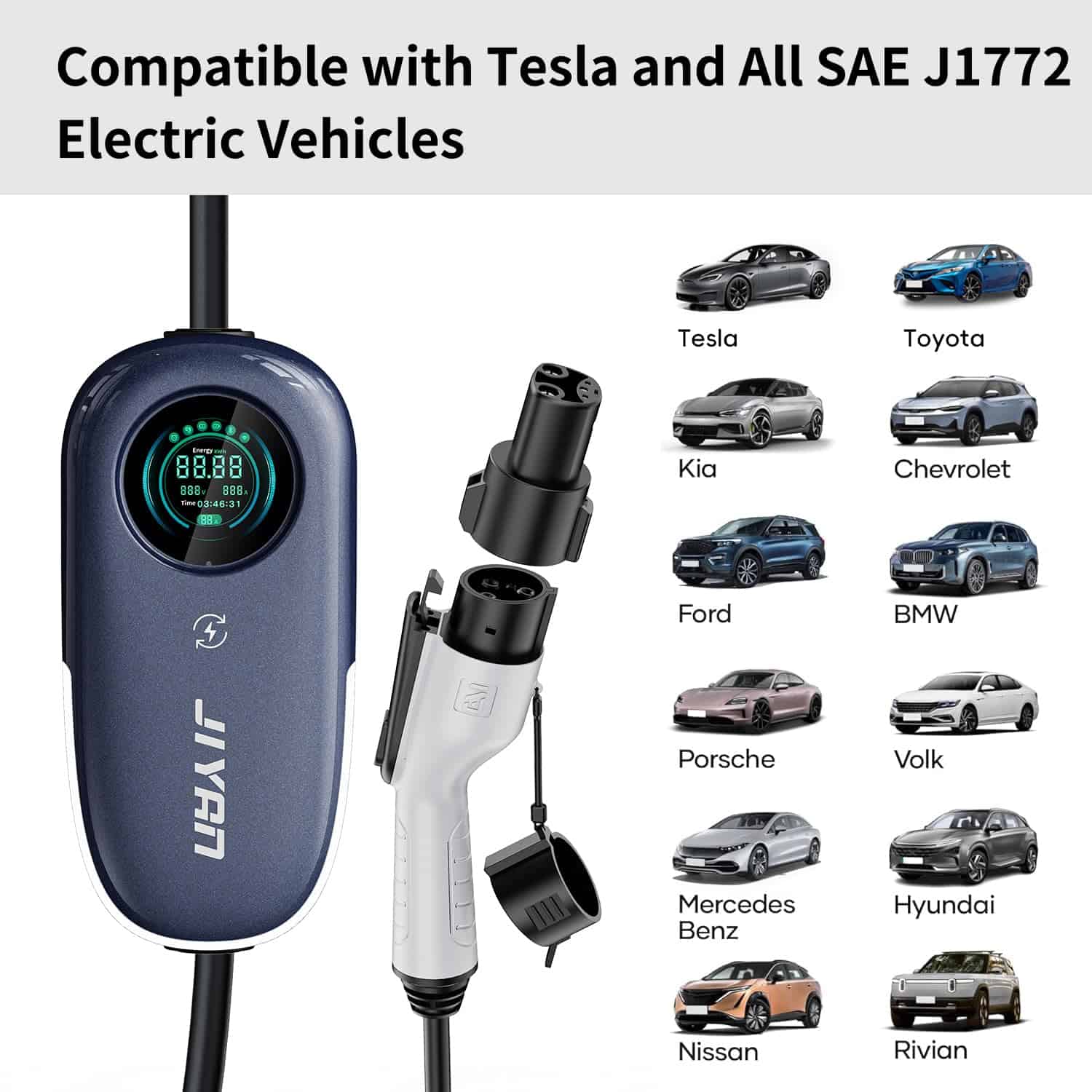 Cargador EV Portátil Compatible con Tesla y Todos los - Imagen 4