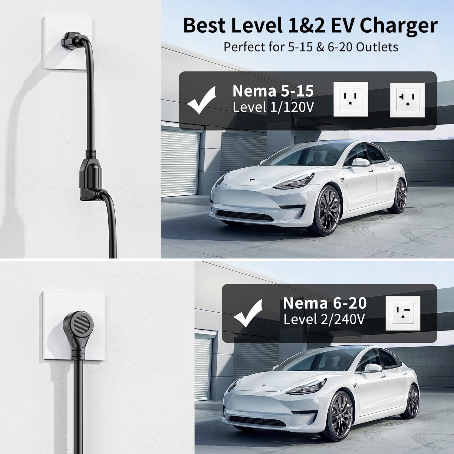 Cargador EV Portátil Compatible con Tesla y Todos los - Imagen 6