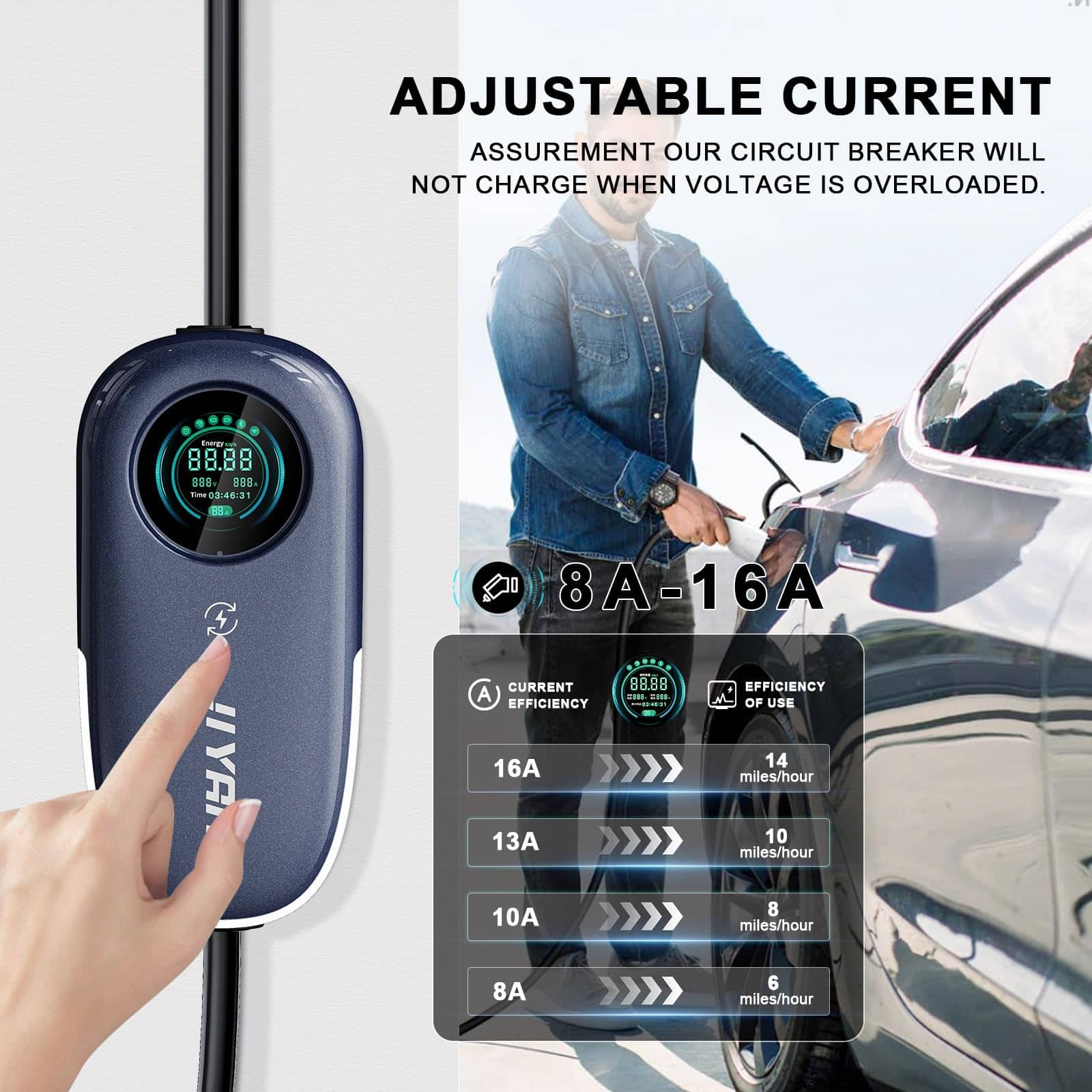 Cargador EV Portátil Compatible con Tesla y Todos los - Imagen 7