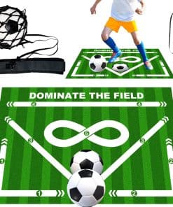 Tapete de entrenamiento de fútbol con huellas, Tapete de