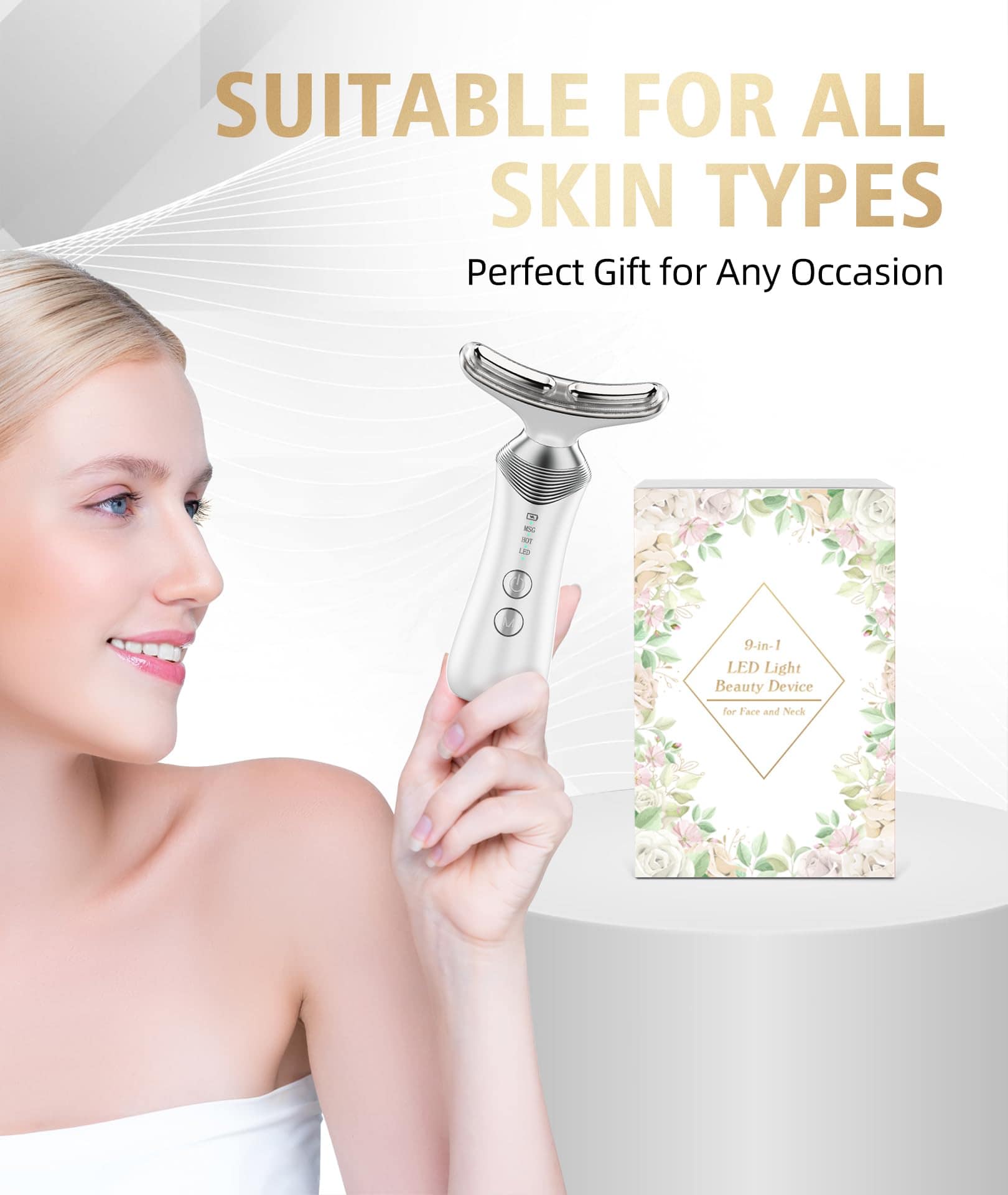 Dopsikn 9 en 1 Terapia de Luz Roja para Cara y Cuello, - Imagen 8