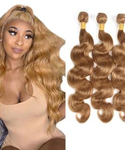 Paquetes de Onda Corporal Rubia Miel #27 Cabello Humano 14