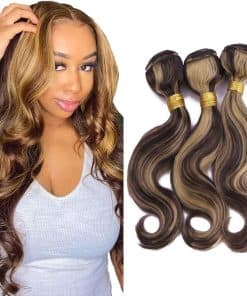 SEABURT #P4/27 Paquetes de Cabello Ondulado Rubio Destacado