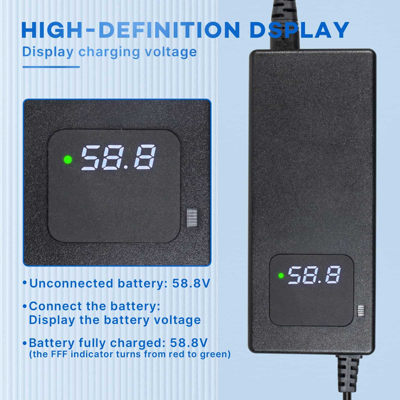 Cargador de corriente YZPOWER 58.8V 2A para batería de - Imagen 4