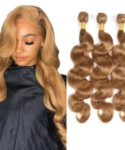 Paquetes de Onda del Cuerpo Rubia Miel #27 Extensiones de