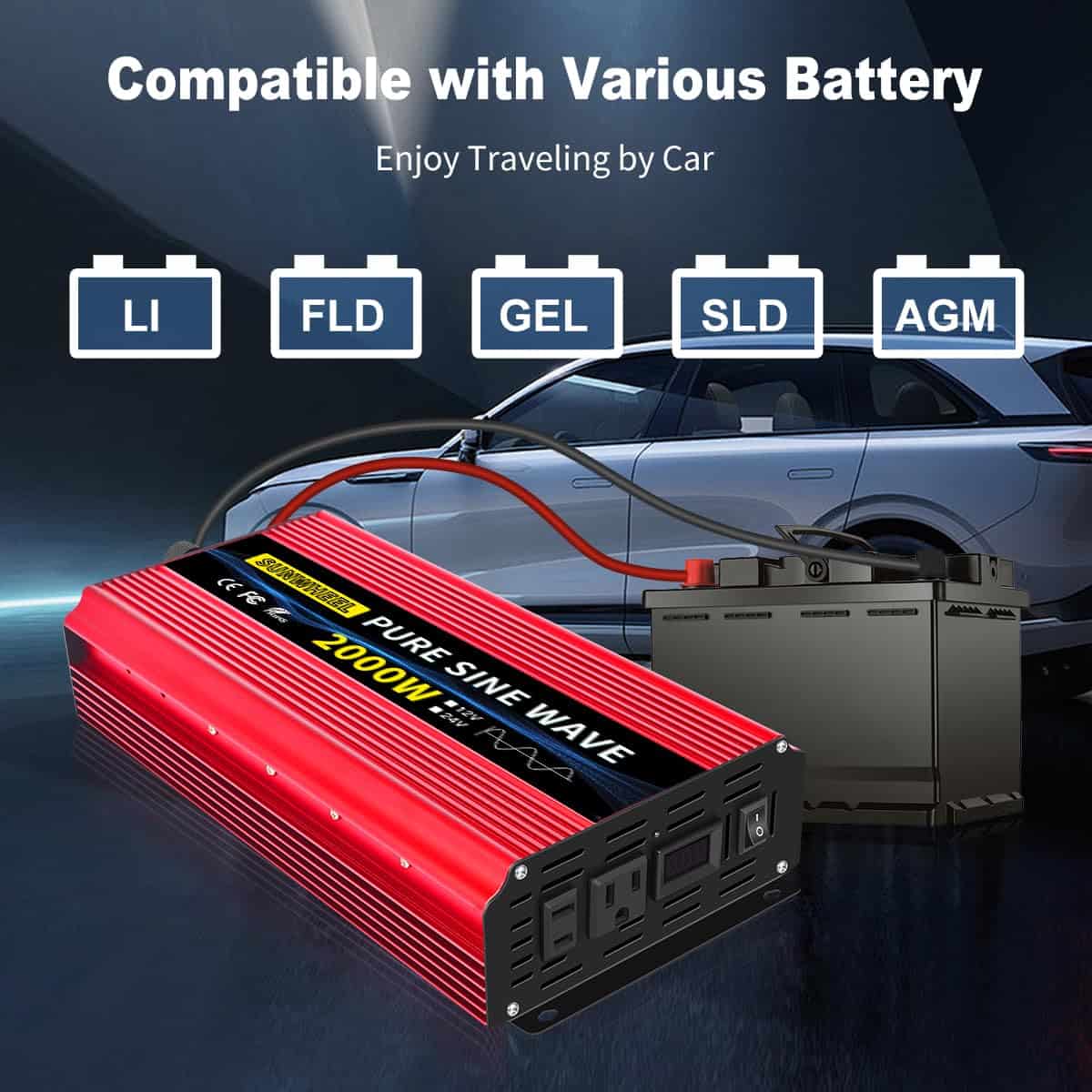 Inversor de Onda Sinusoidal Pura SUNWHEEL 2000W 24V, - Imagen 8