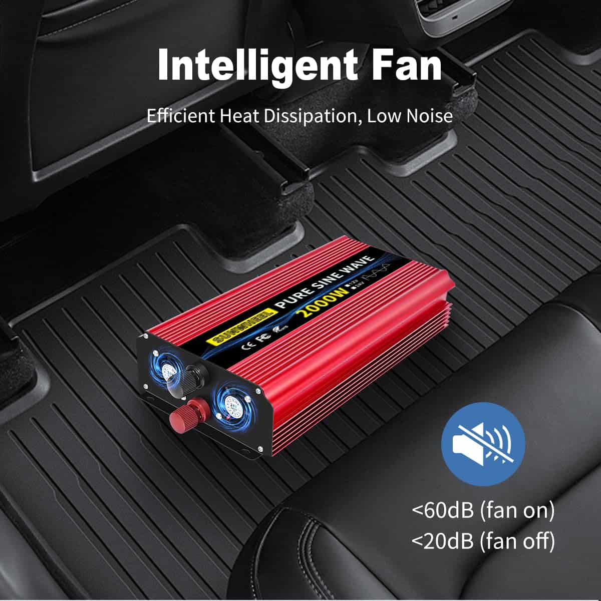 Inversor de Onda Sinusoidal Pura SUNWHEEL 2000W 24V, - Imagen 7