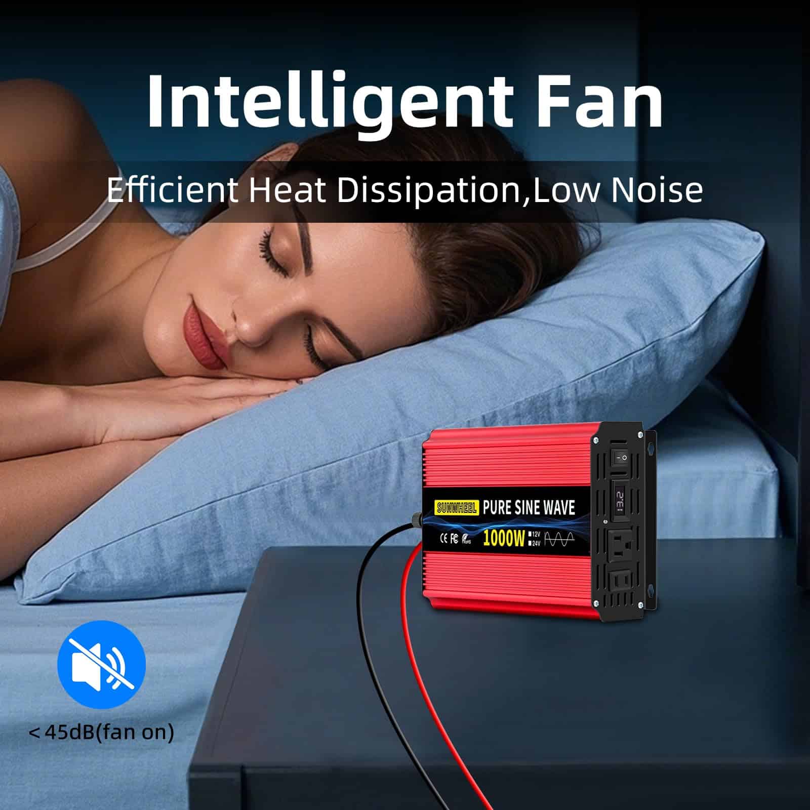 Inversor de Onda Sinusoidal Pura de 1000 vatios SUNWHEEL, - Imagen 7