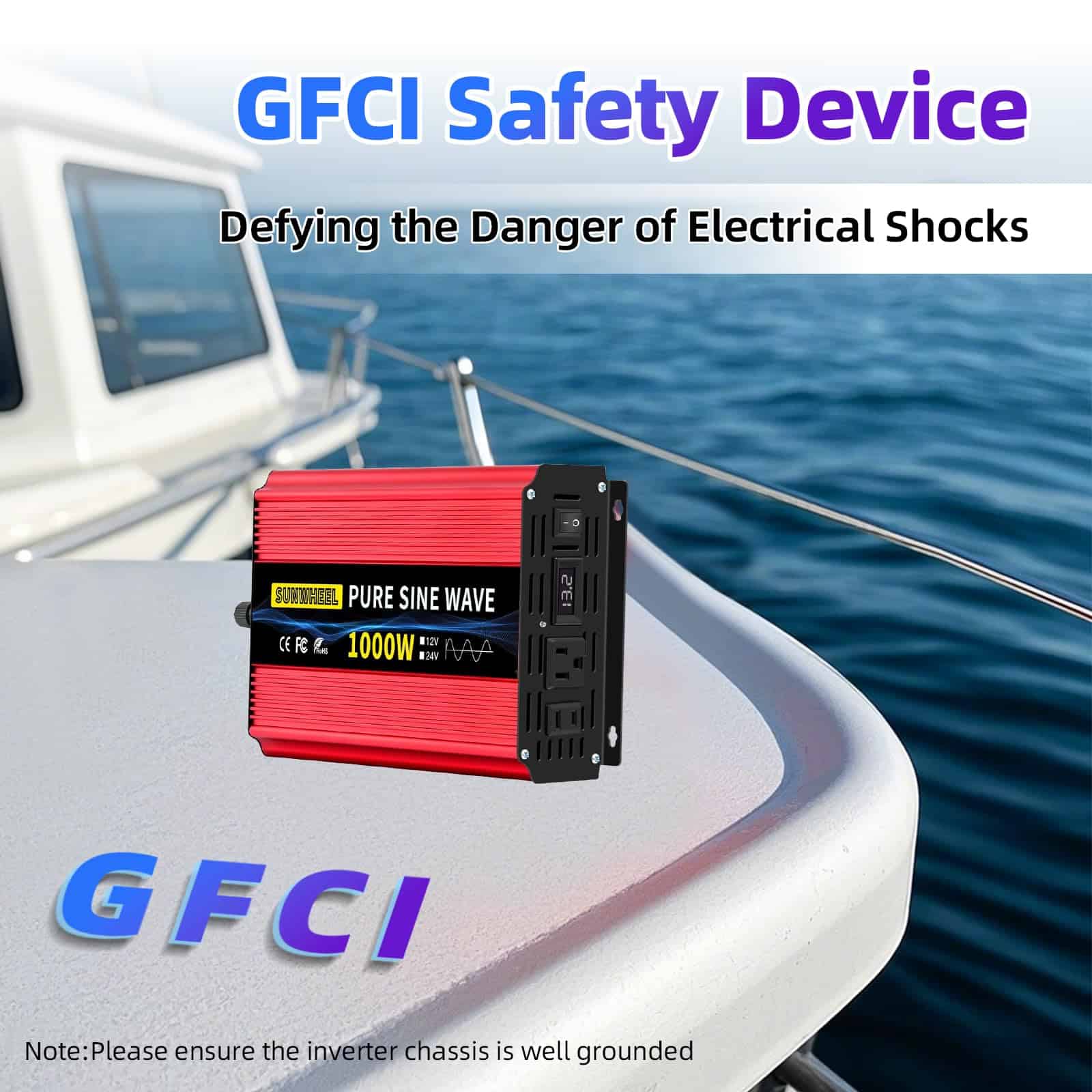 Inversor de Onda Sinusoidal Pura de 1000 vatios SUNWHEEL, - Imagen 6