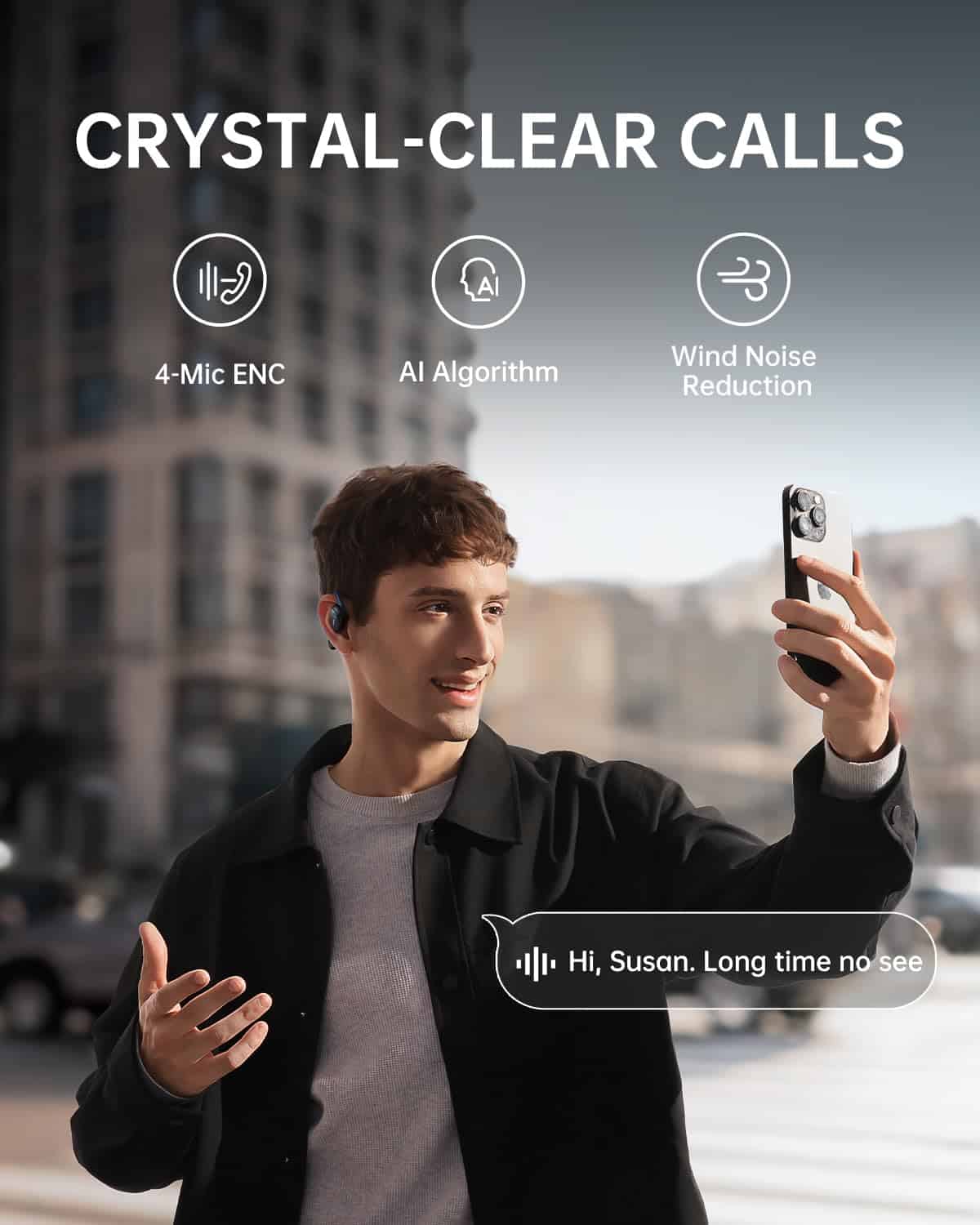 Auriculares Baseus Open-Ear, Audio Inalámbrico Hi-Res con - Imagen 8