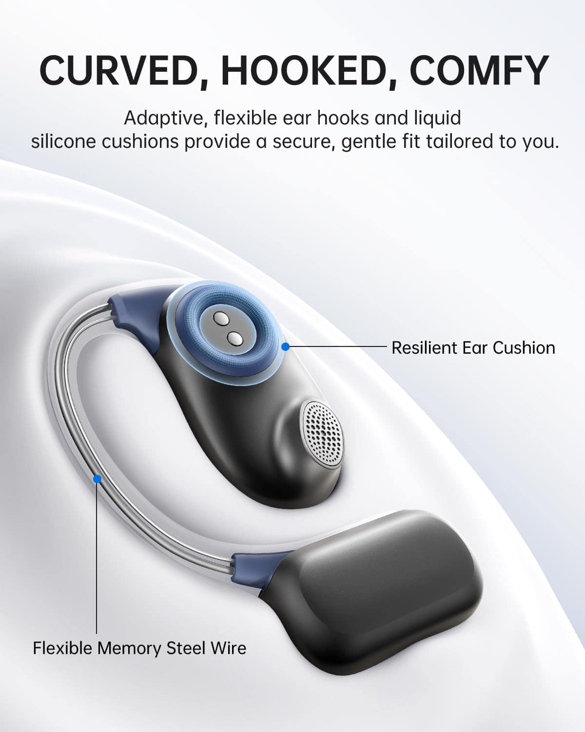 Auriculares Baseus Open-Ear, Audio Inalámbrico Hi-Res con - Imagen 3