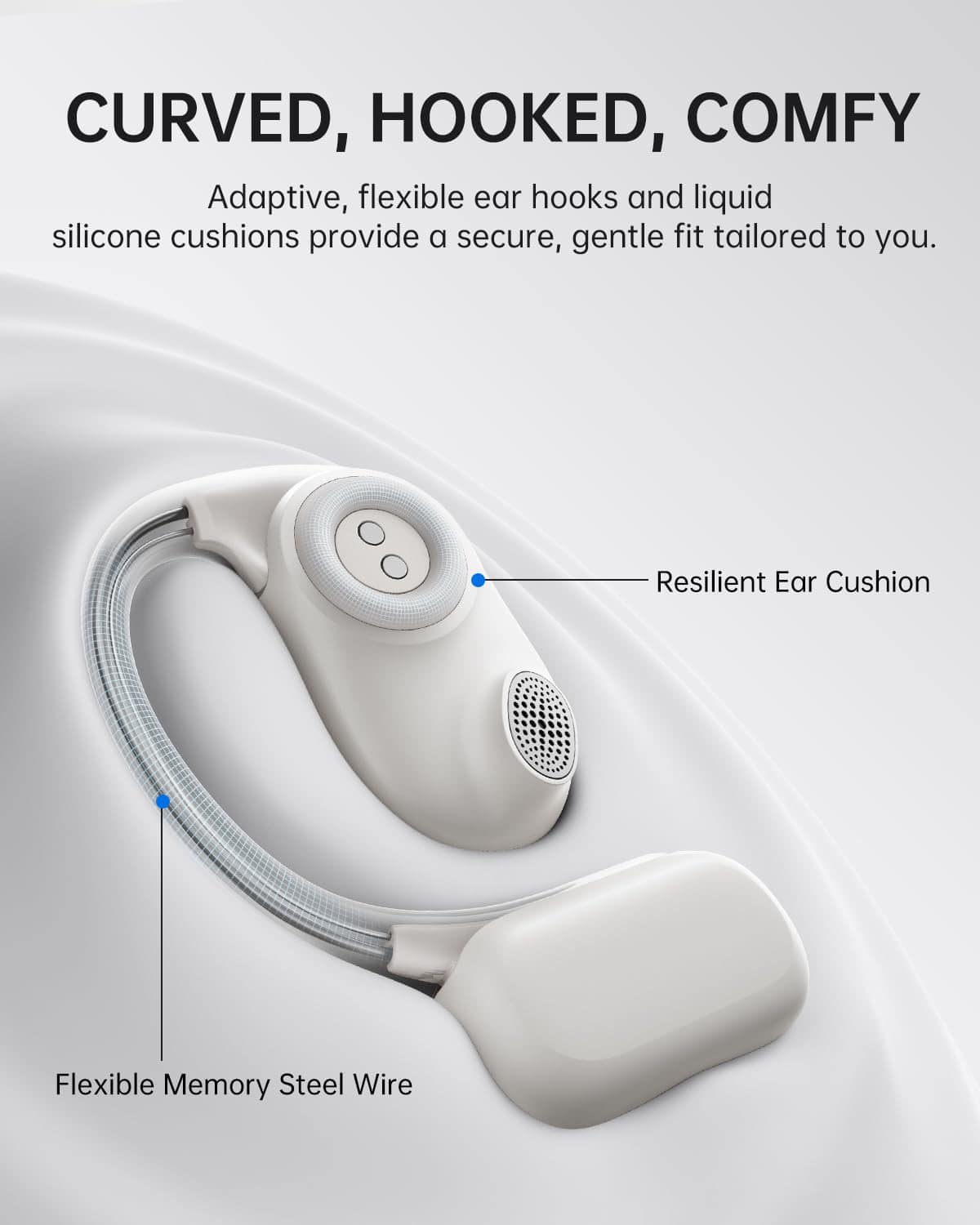 Audífonos Baseus Open-Ear, Audio Inalámbrico Hi-Res con - Imagen 3