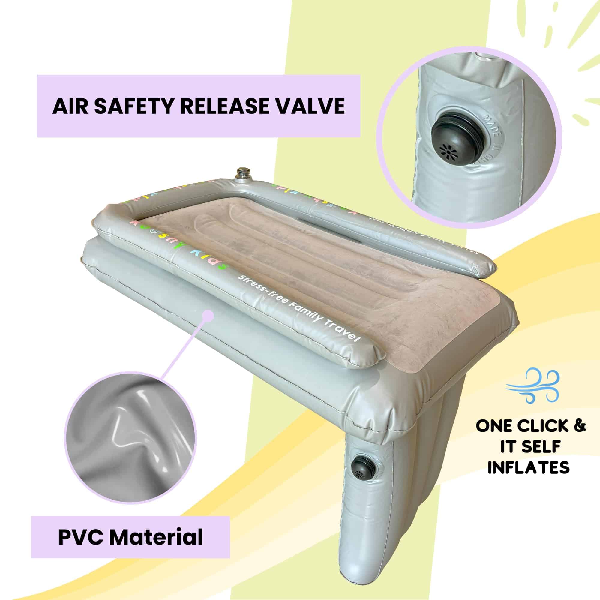 Cama Hinchable para Avión Kooshy Kids Self-Inflating Sky - Imagen 4