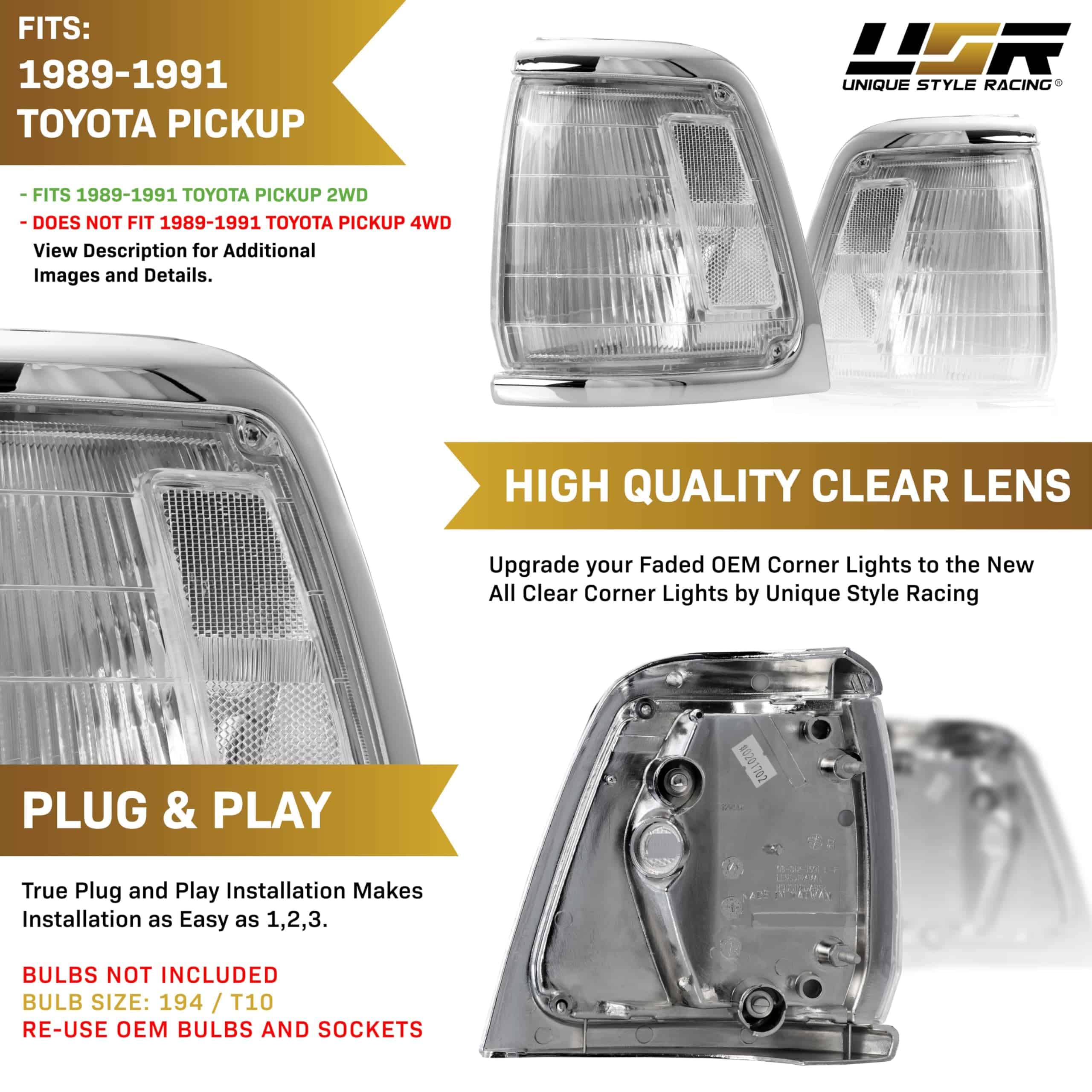 USR 89-91 N80 PickUp Truck Corner Light - Front Parking - Imagen 4