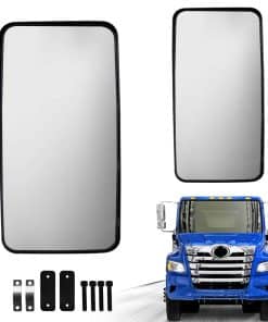 Espejo lateral principal cromado para puerta trasera,