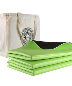 Tapete de Yoga Plegable iodoo 72" L x 32" W -Negro-verde