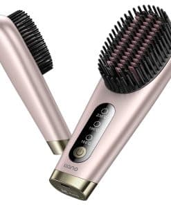 Cepillo alisador de cabello portátil llano sin cable,