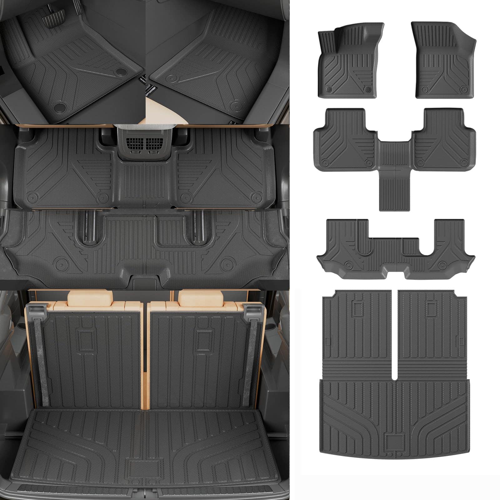 Tapetes para piso Thinzyou Compatible con Volkswagen Atlas