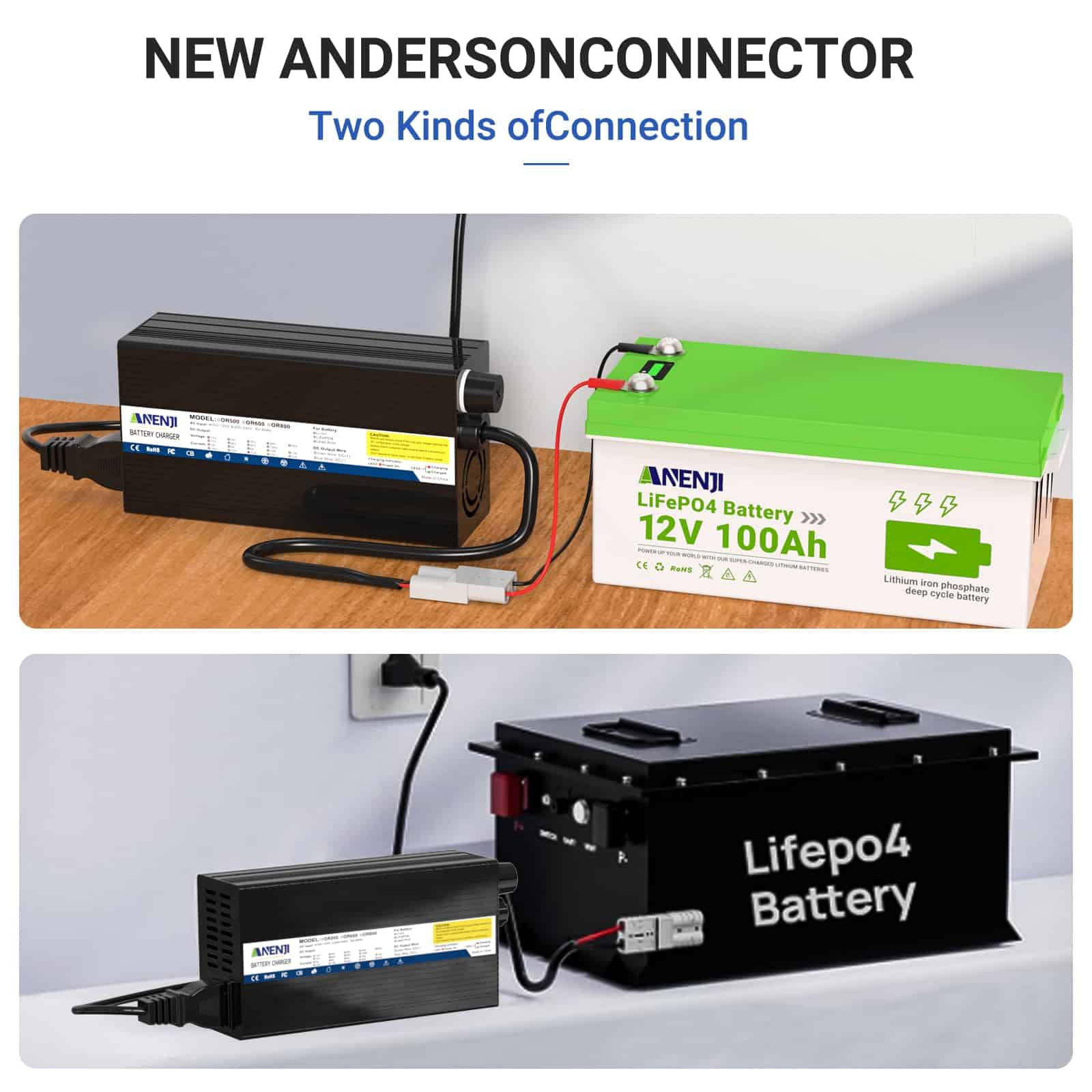 Cargador de batería de litio Aninerel 12V 20A 14.6V - Imagen 4