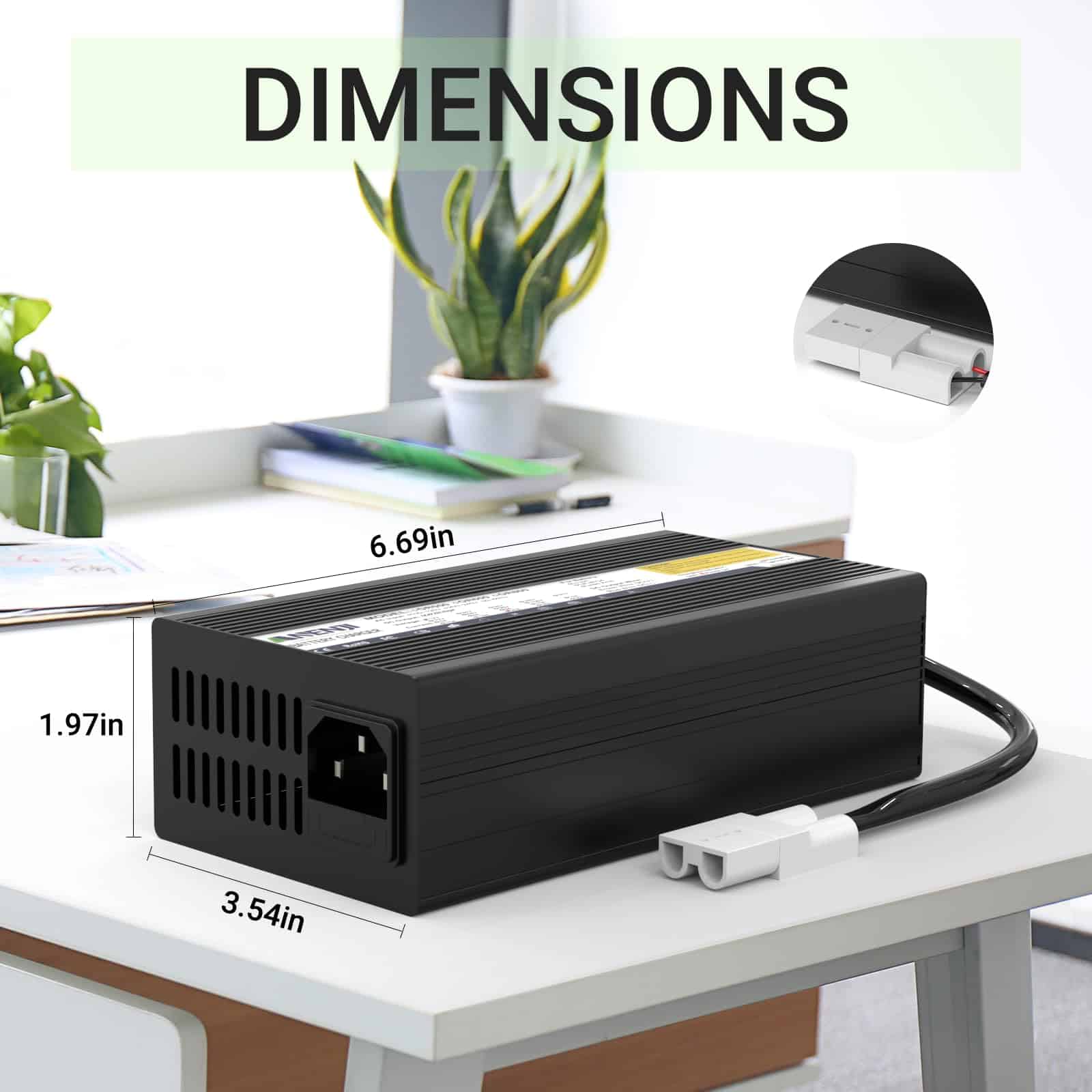 Cargador de batería de litio Aninerel 12V 20A 14.6V - Imagen 10