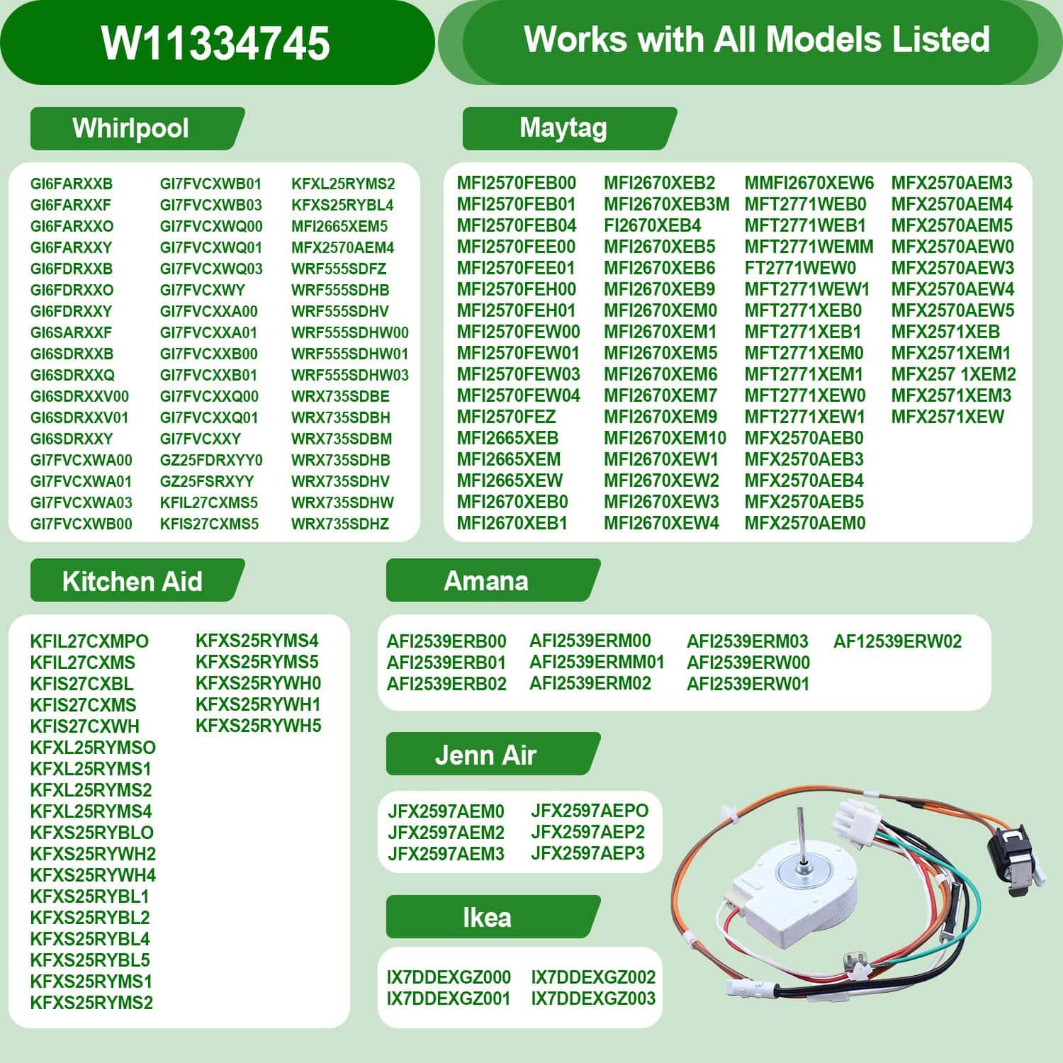 Motor del Ventilador del Evaporador para Refrigerador - Imagen 5