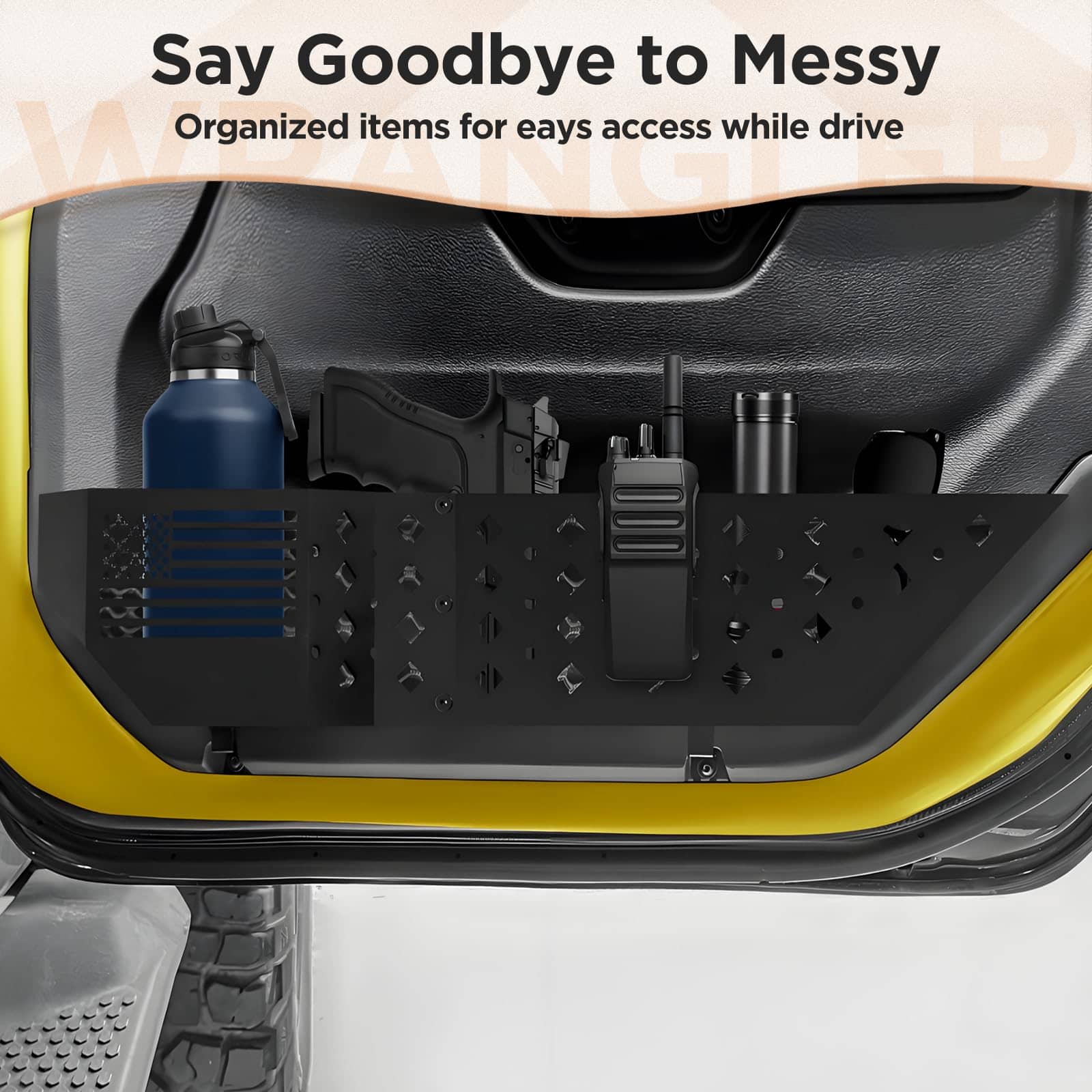 DAZANZAN 2025 Upgrade Metal Front Door Storage Pockets for - Imagen 9