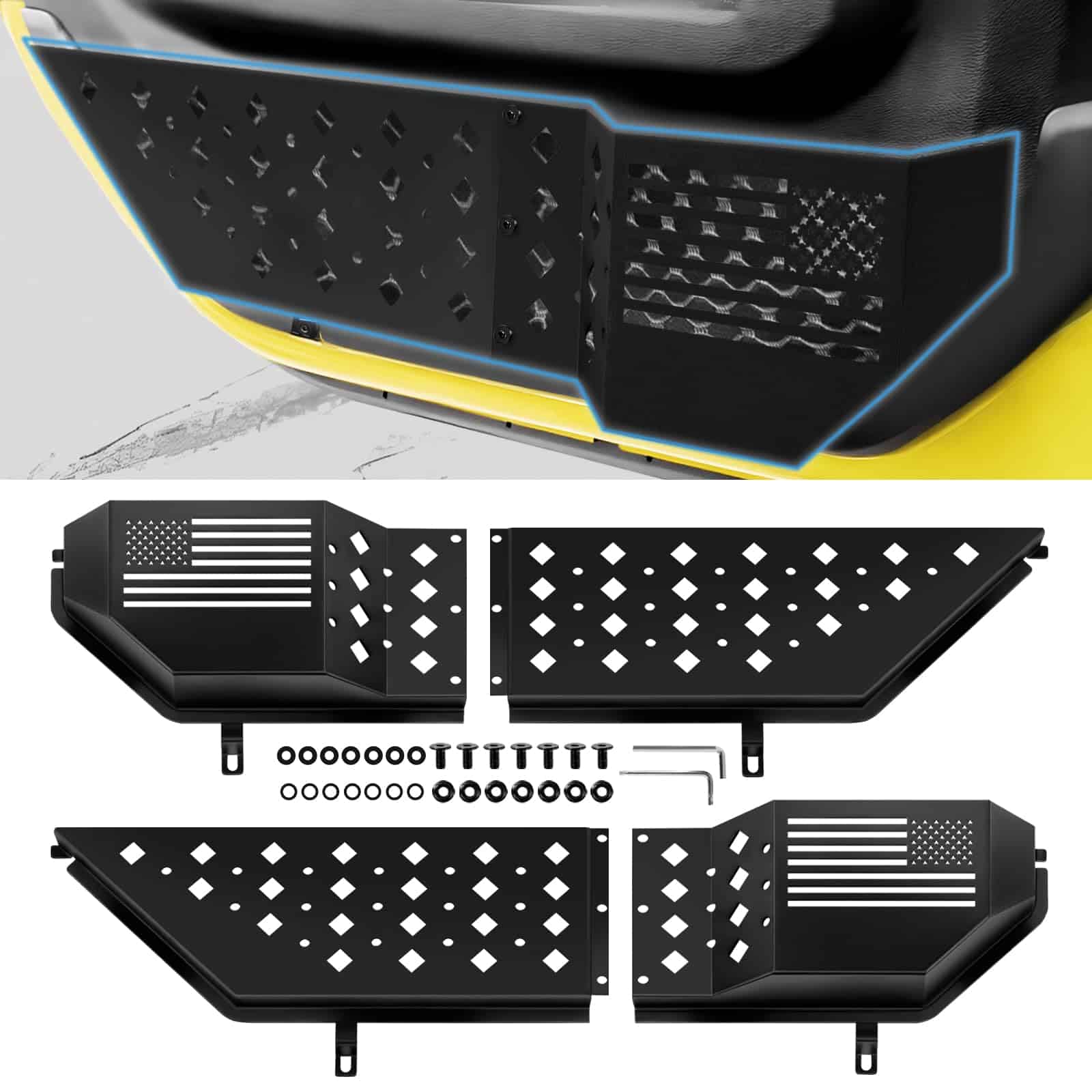 DAZANZAN 2025 Upgrade Metal Front Door Storage Pockets for