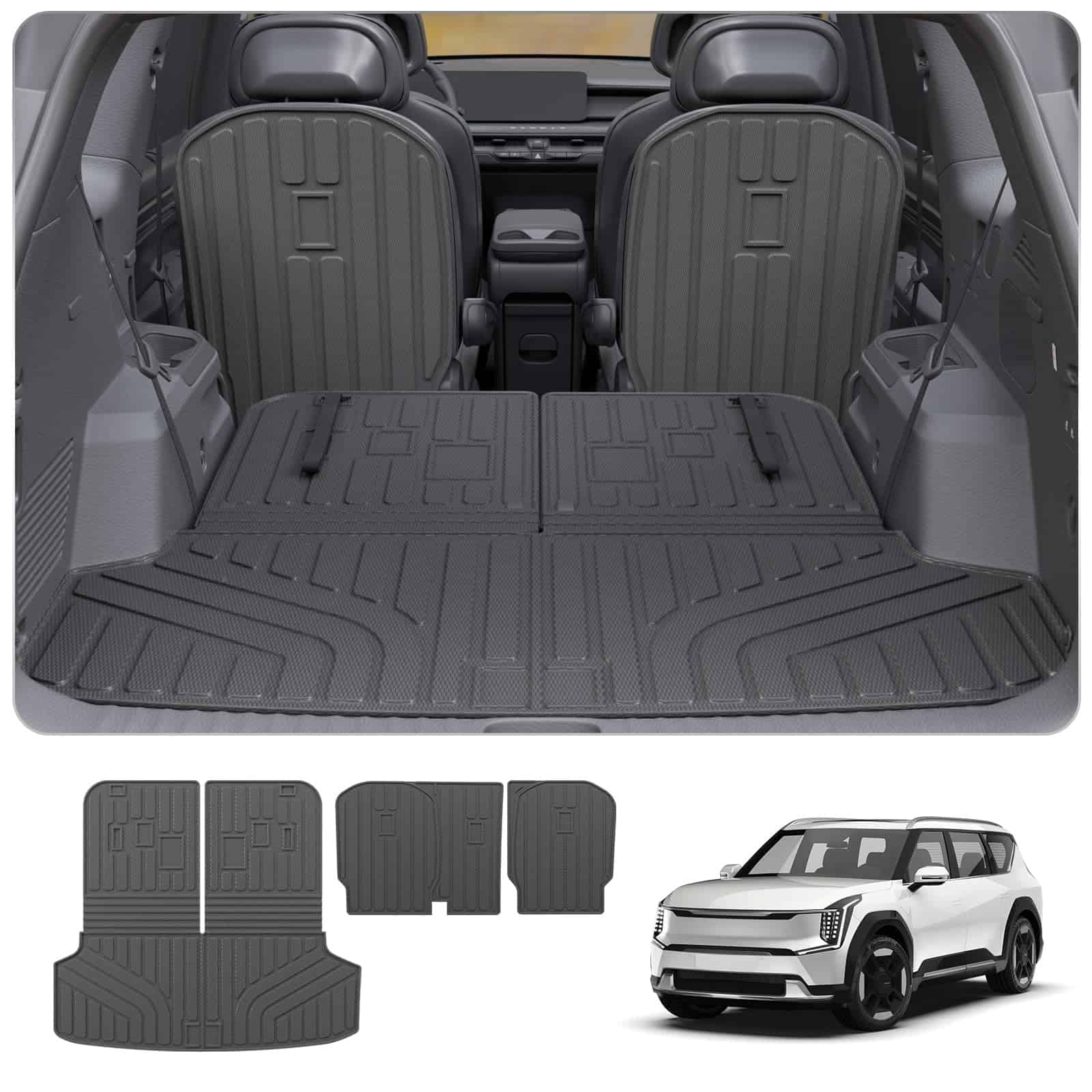 Thinzyou Cargo Mat Compatible con Kia EV9 2024 2025 de 6 y