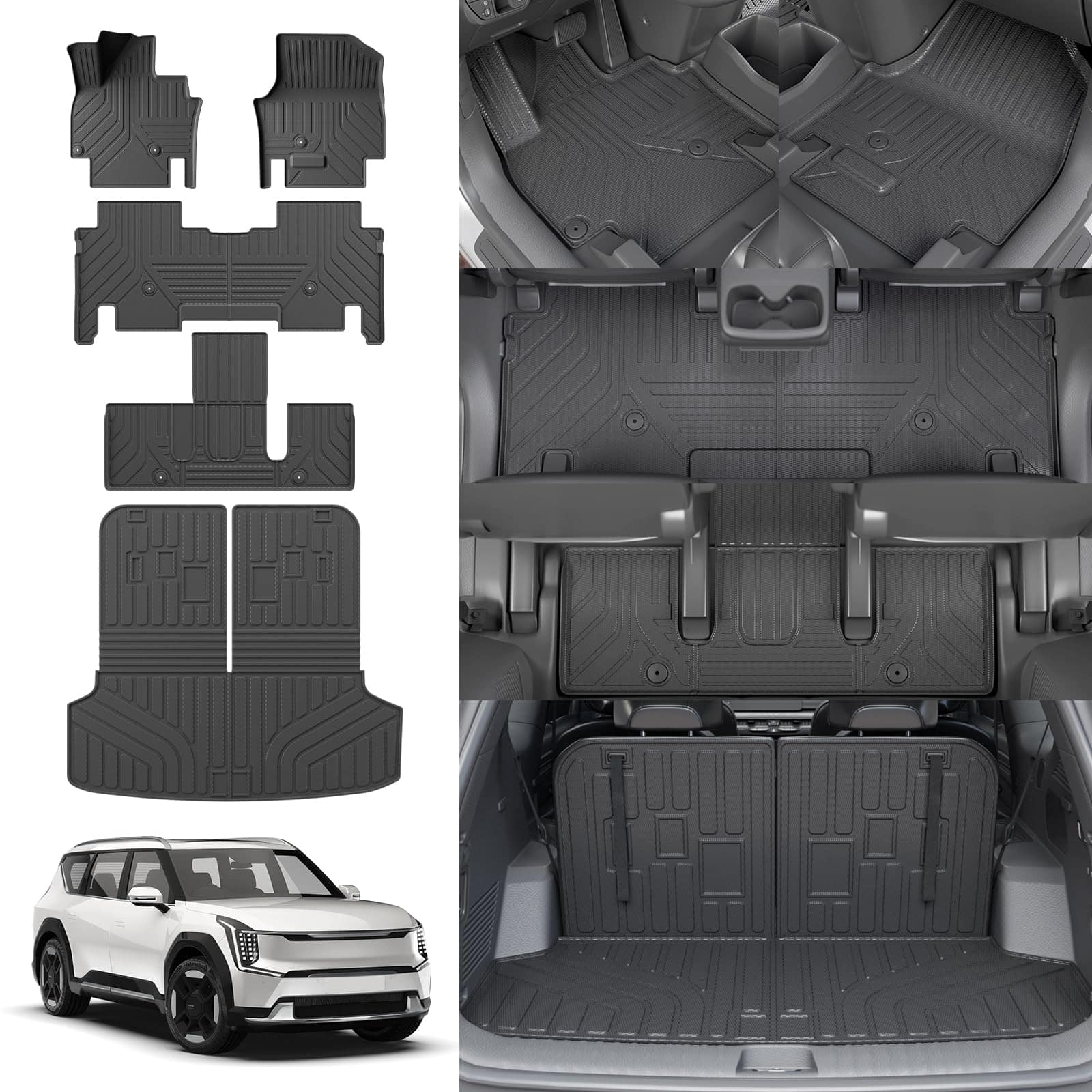 Tapetes Thinzyou Compatibles con 2024 2025 Kia EV9 Asientos