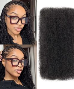 BLL Afro Kinkys Bulk Cabello Humano, 18 Pulgadas 50 Gramos