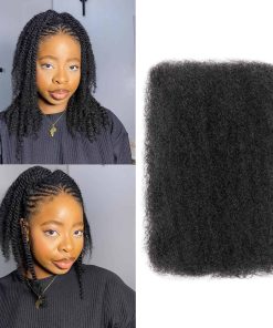BLL Afro Kinkys Bulk Human Hair-100% Cabello -Negro (1B)