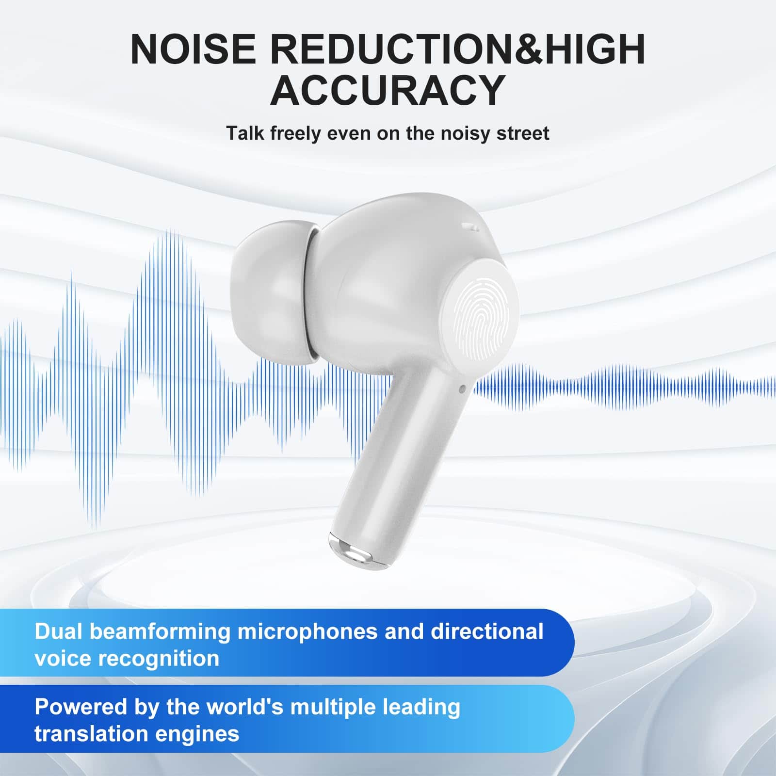Auriculares traductores de idiomas AI en -Blanco - Imagen 8