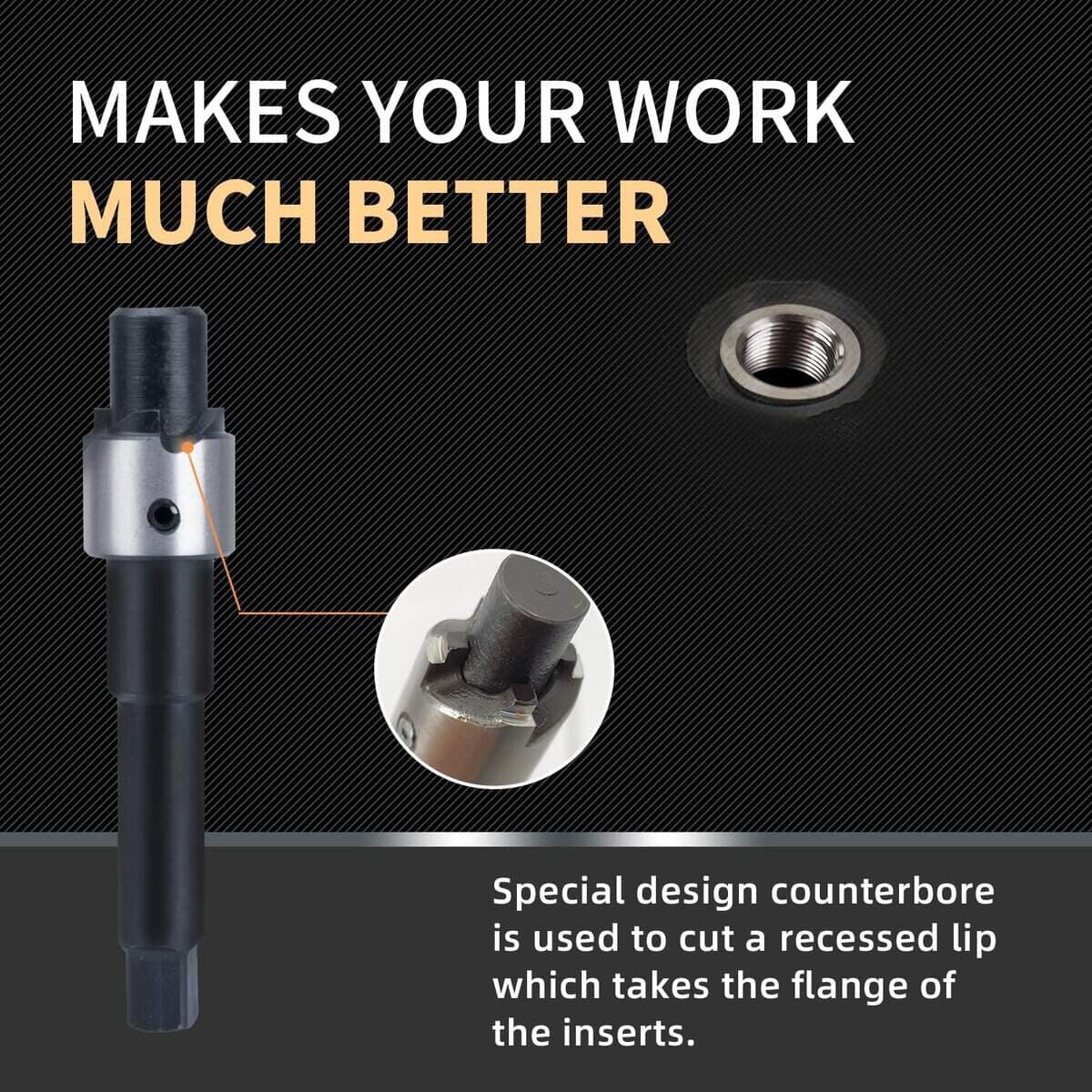 Kit de Reparación de Roscas M14X1.5 SENNMONN con Broca HSS, - Imagen 4