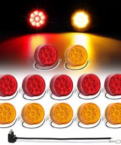 Ledvillage 12 Pcs de 2 Pulgadas Luces de Marcador Redondas