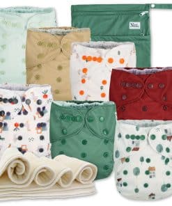 Pañales de tela Nora's Nursery AWJ 7 Pack -En la Granja