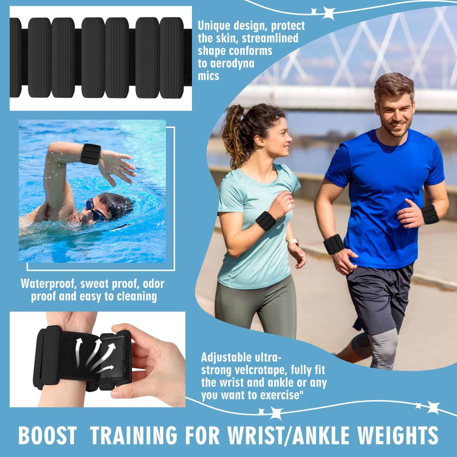 Juego de Pesas para Muñeca Set de 2 (1 lb cada uno), Pesas - Imagen 5