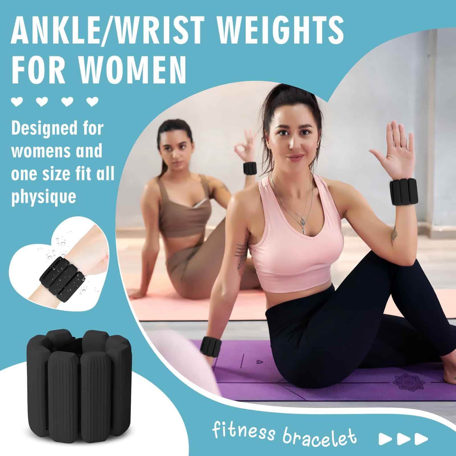 Juego de Pesas para Muñeca Set de 2 (1 lb cada uno), Pesas - Imagen 6