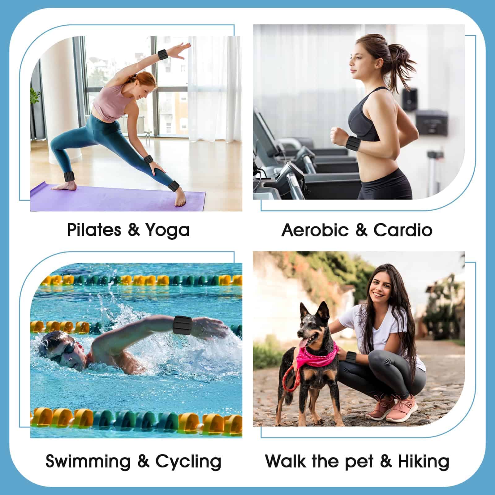 Juego de Pesas para Muñeca Set de 2 (1 lb cada uno), Pesas - Imagen 8