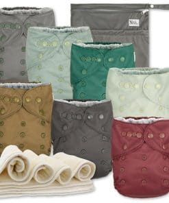 Pañales de tela Nora's Nursery AWJ 7 Pack -Hickory