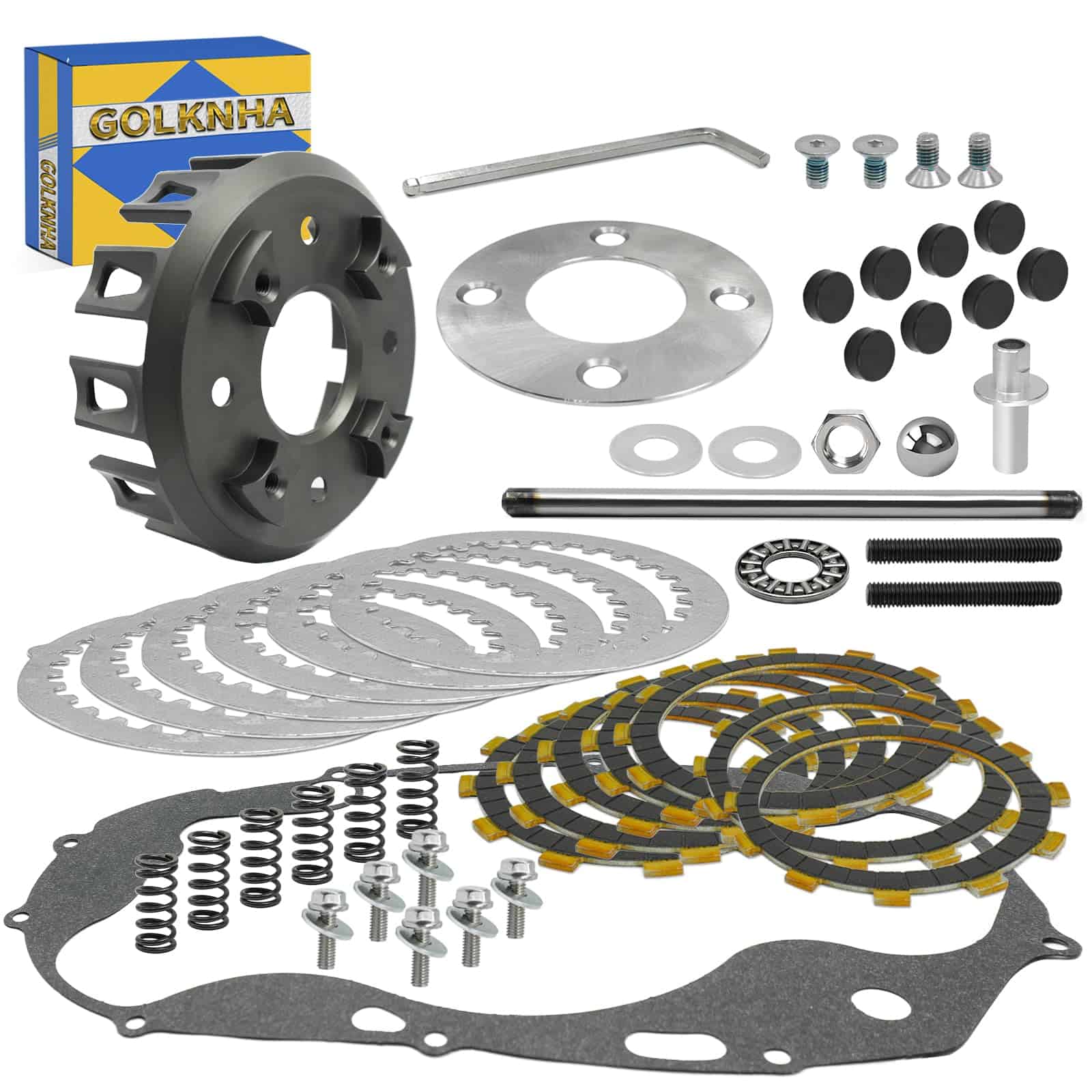 Kit de Canasta de Embrague CNC de Billet y Kit Empujador de