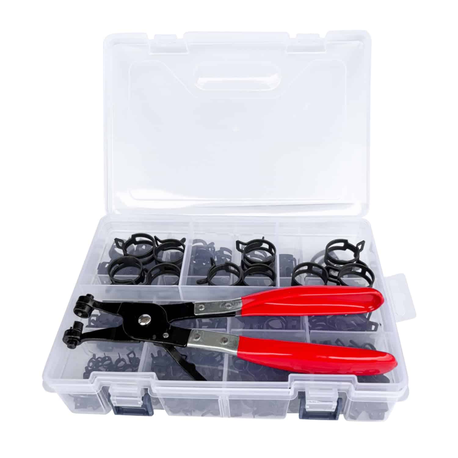 Kit de surtido de 210 abrazaderas de manguera de resorte de