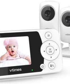Monitor de Bebé VTimes con 2 Cámaras, Monitor de Bebé de