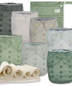 Pañales de tela AWJ de Nora's Nursery 7 Pack con 1 Bolsa