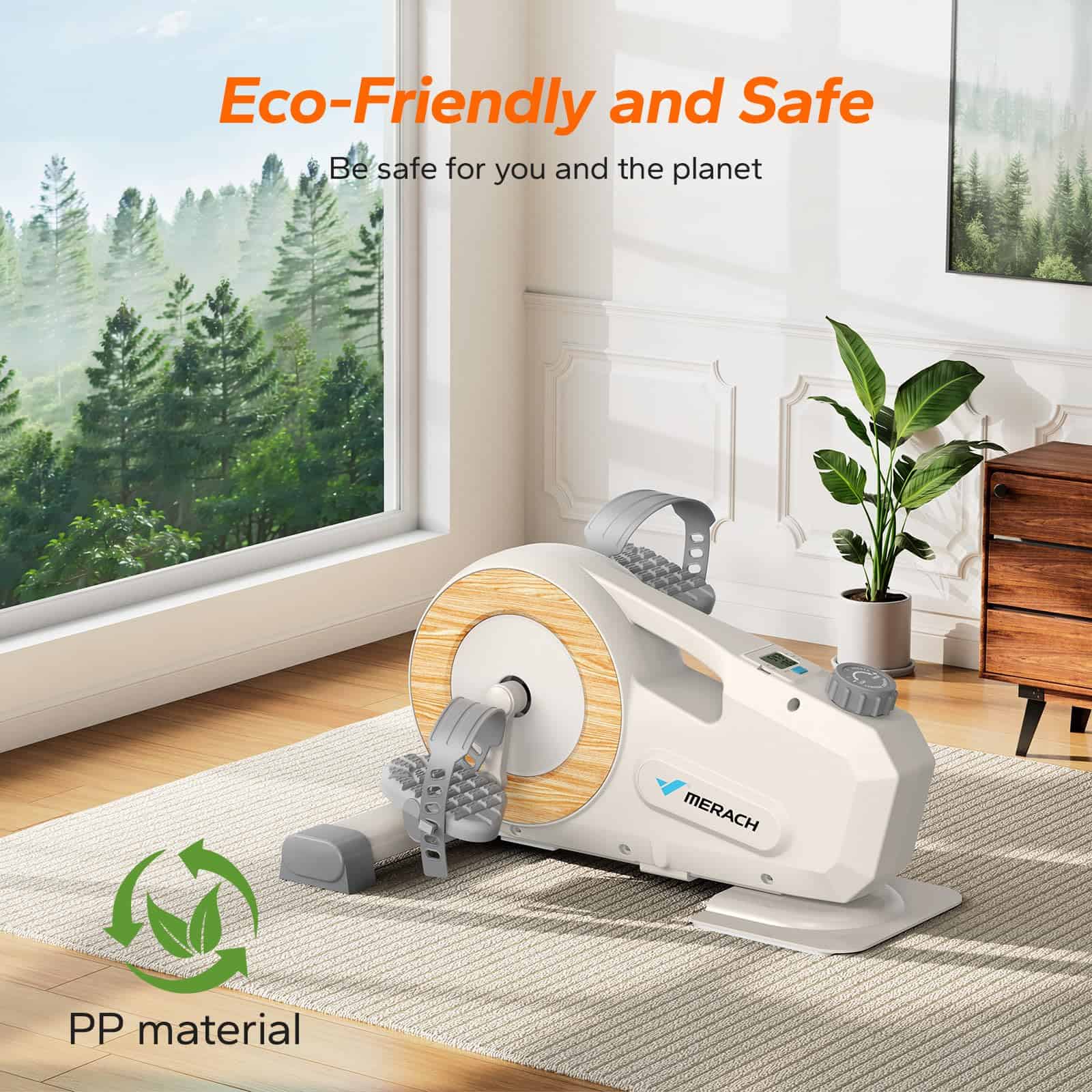 Bicicleta de Pedalera MERACH para Debajo del Escritorio, - Imagen 5