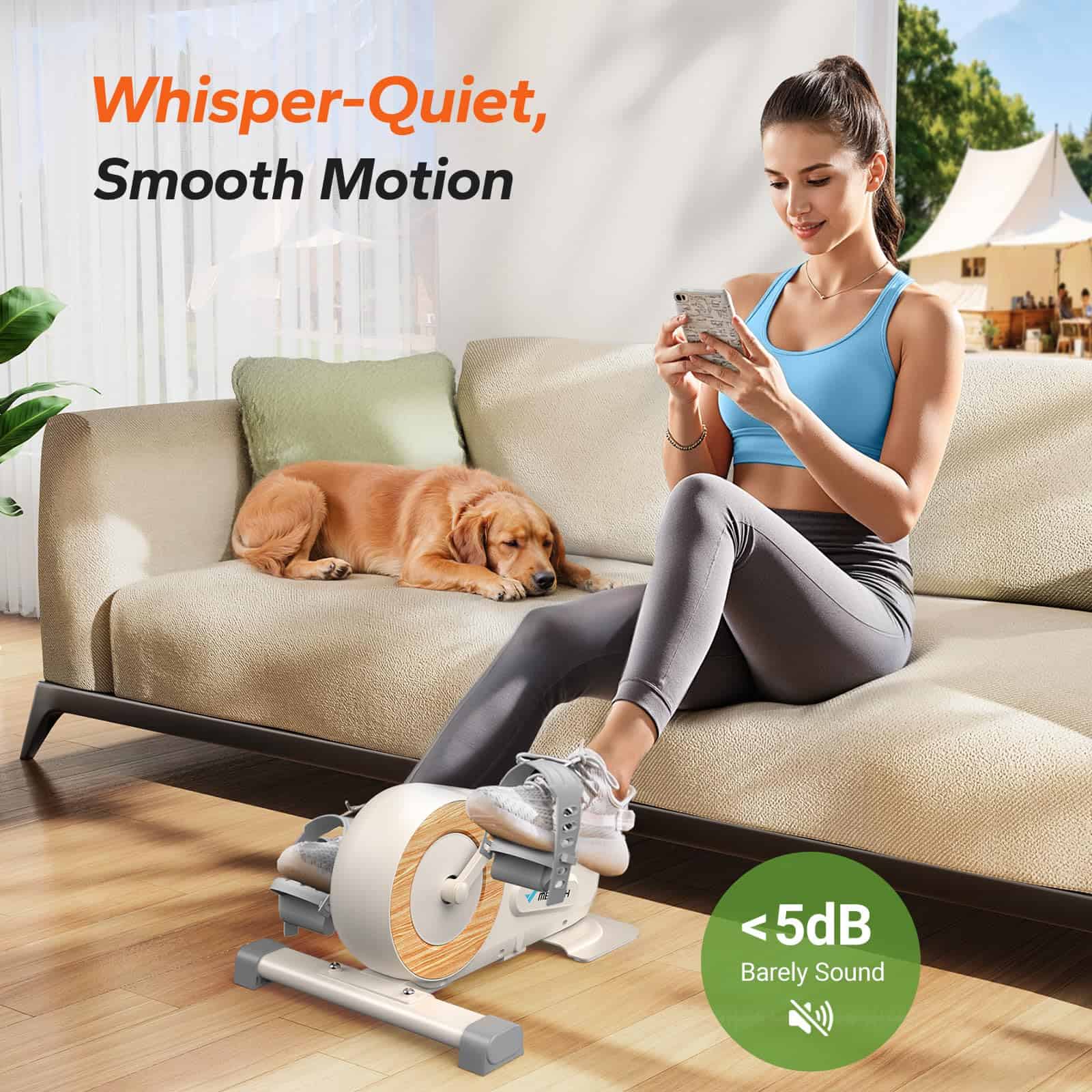 Bicicleta de Pedalera MERACH para Debajo del Escritorio, - Imagen 7